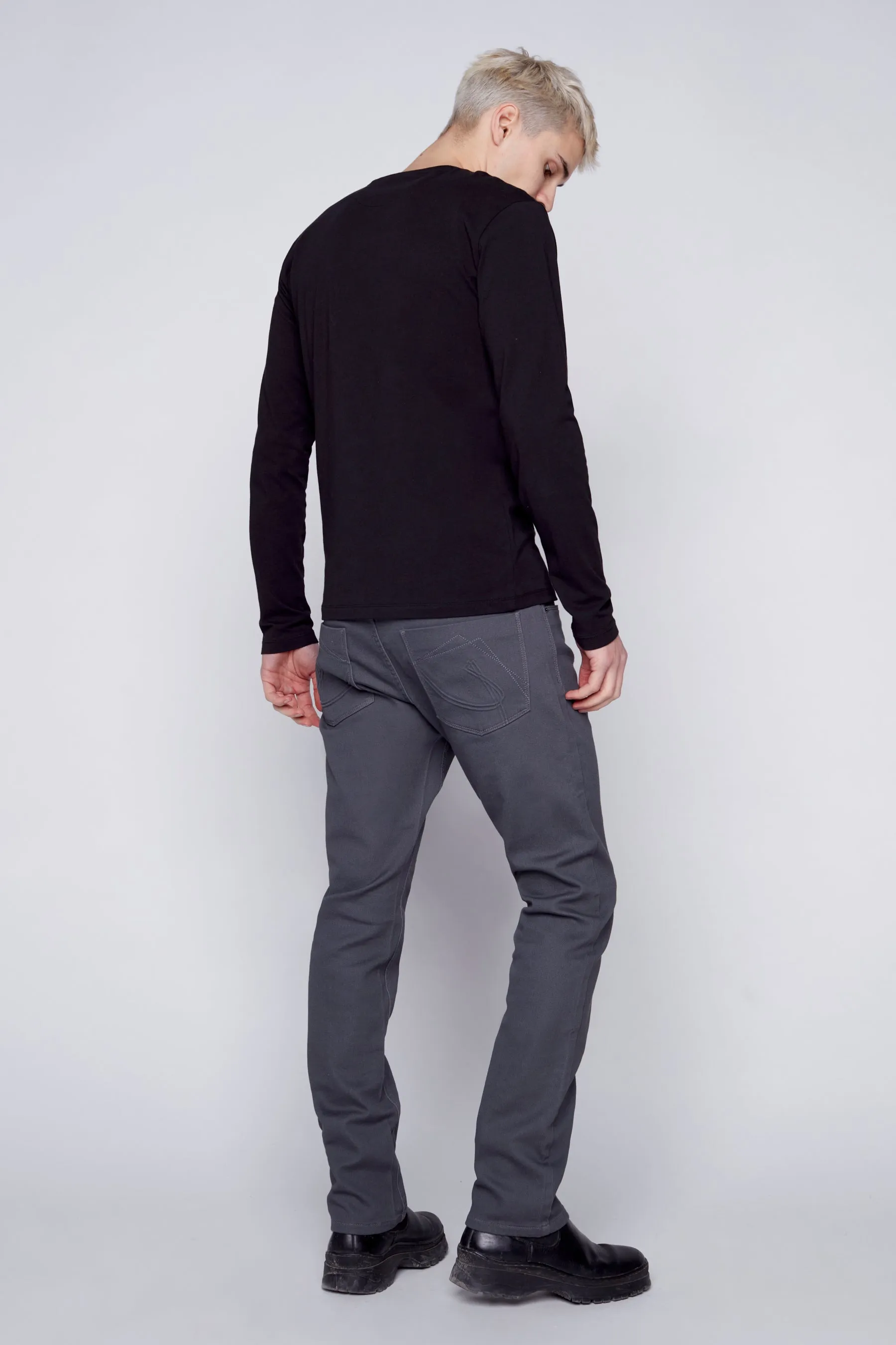 5 Pocket Straight Fit French Terry - Dark Grey