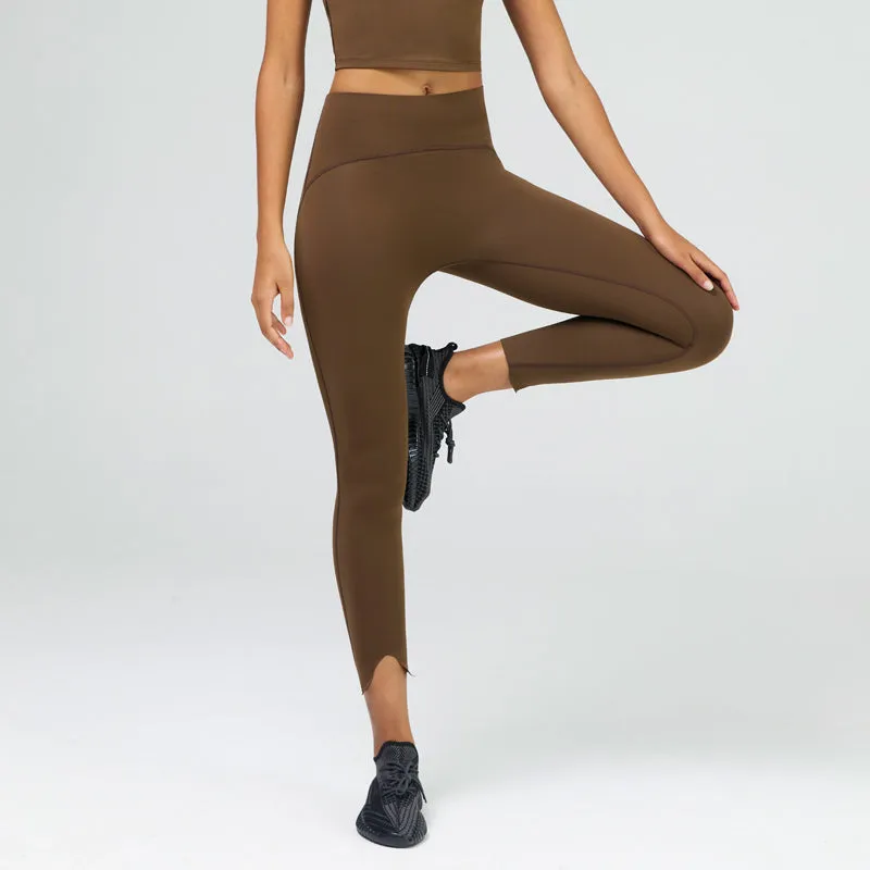 7/8 Women's High Waisted Split Hem Yoga Legging