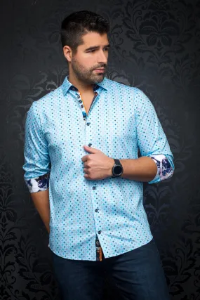 Au Noir Stretch Shirt | Trevis Turquoise