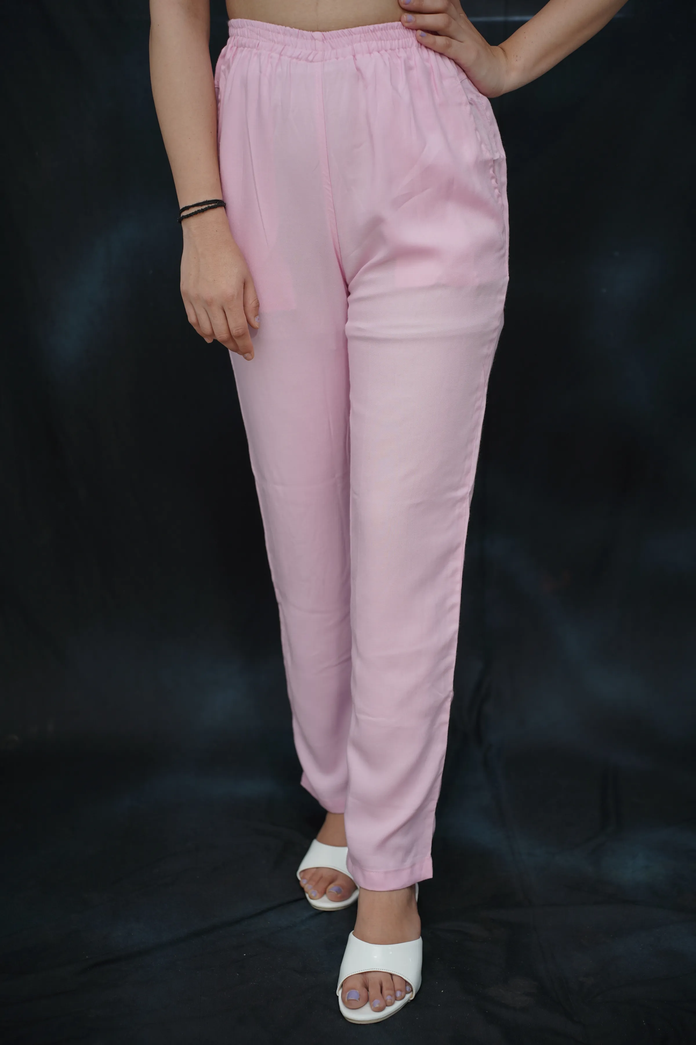 Baby Pink Rayon Kurti Pant