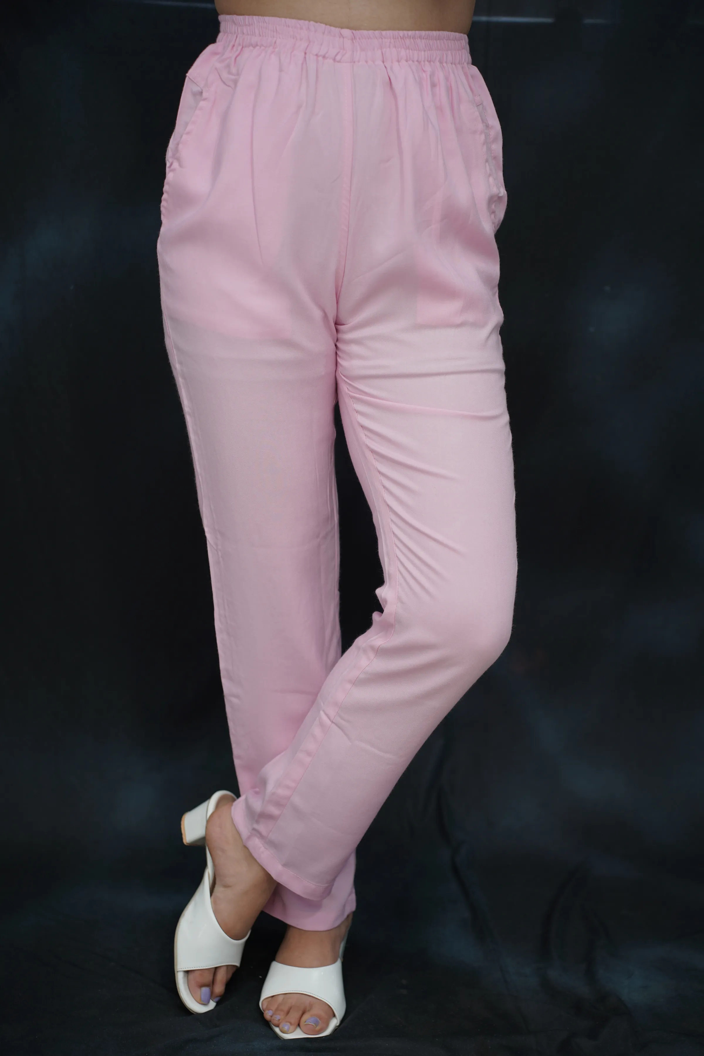 Baby Pink Rayon Kurti Pant