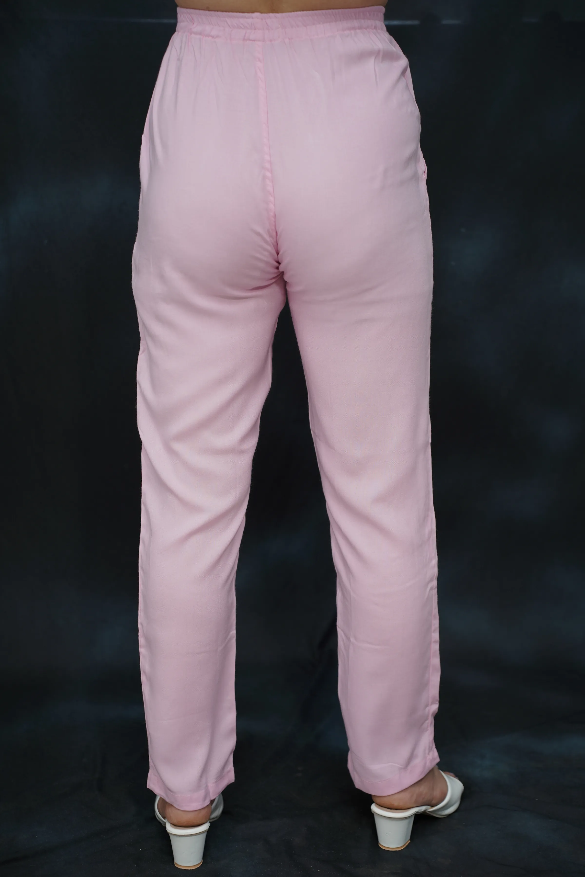 Baby Pink Rayon Kurti Pant