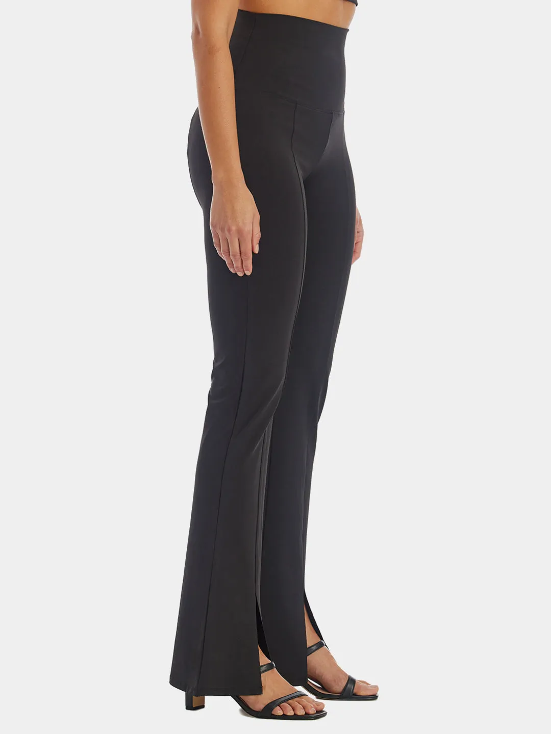 Luxe Knit Front Slit Flare Legging