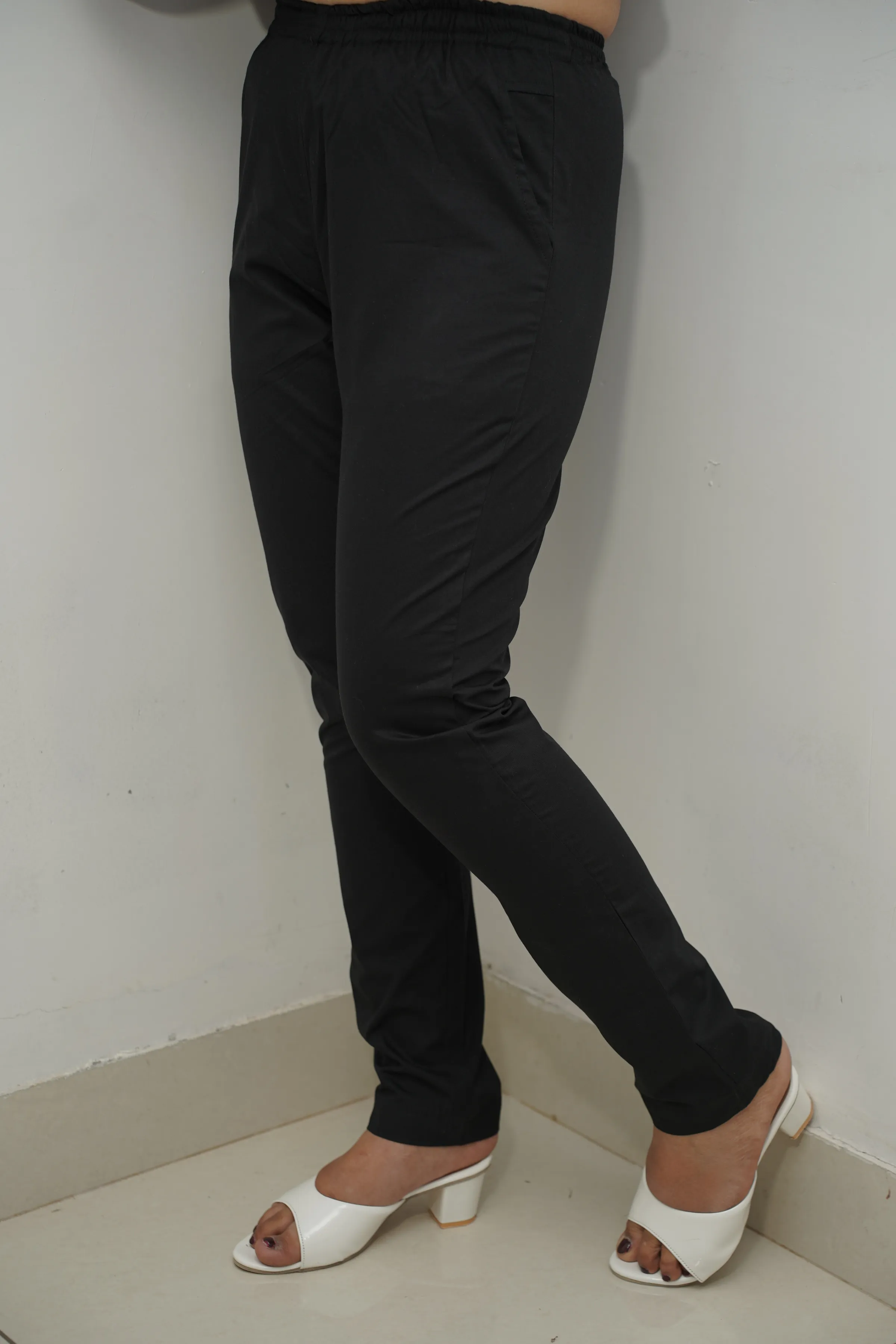 Black Cotton Kurti Pant