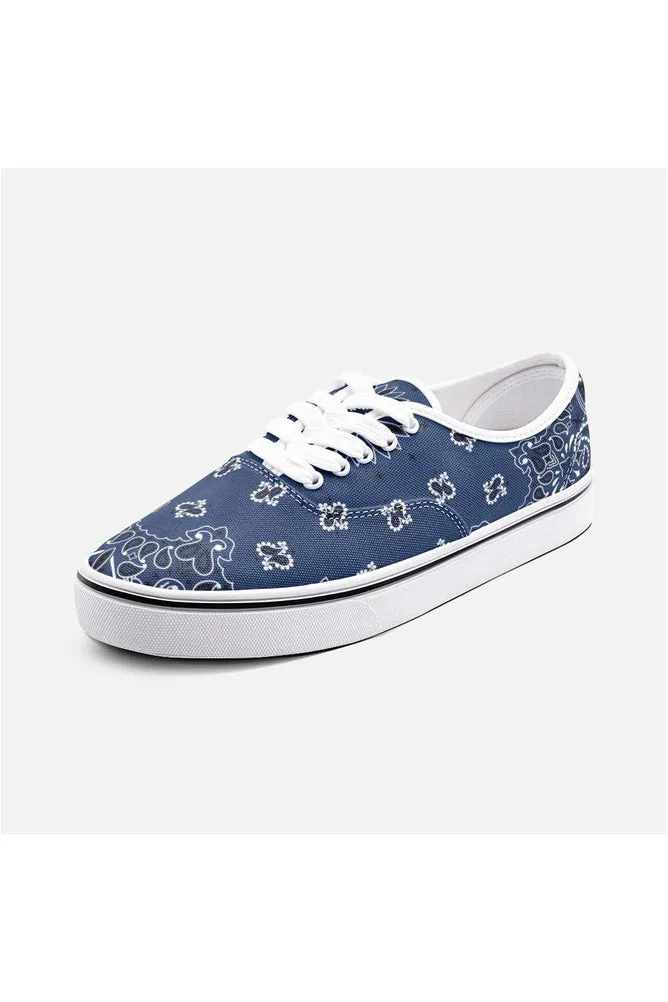 Blue Bandana Unisex Canvas Sneakers