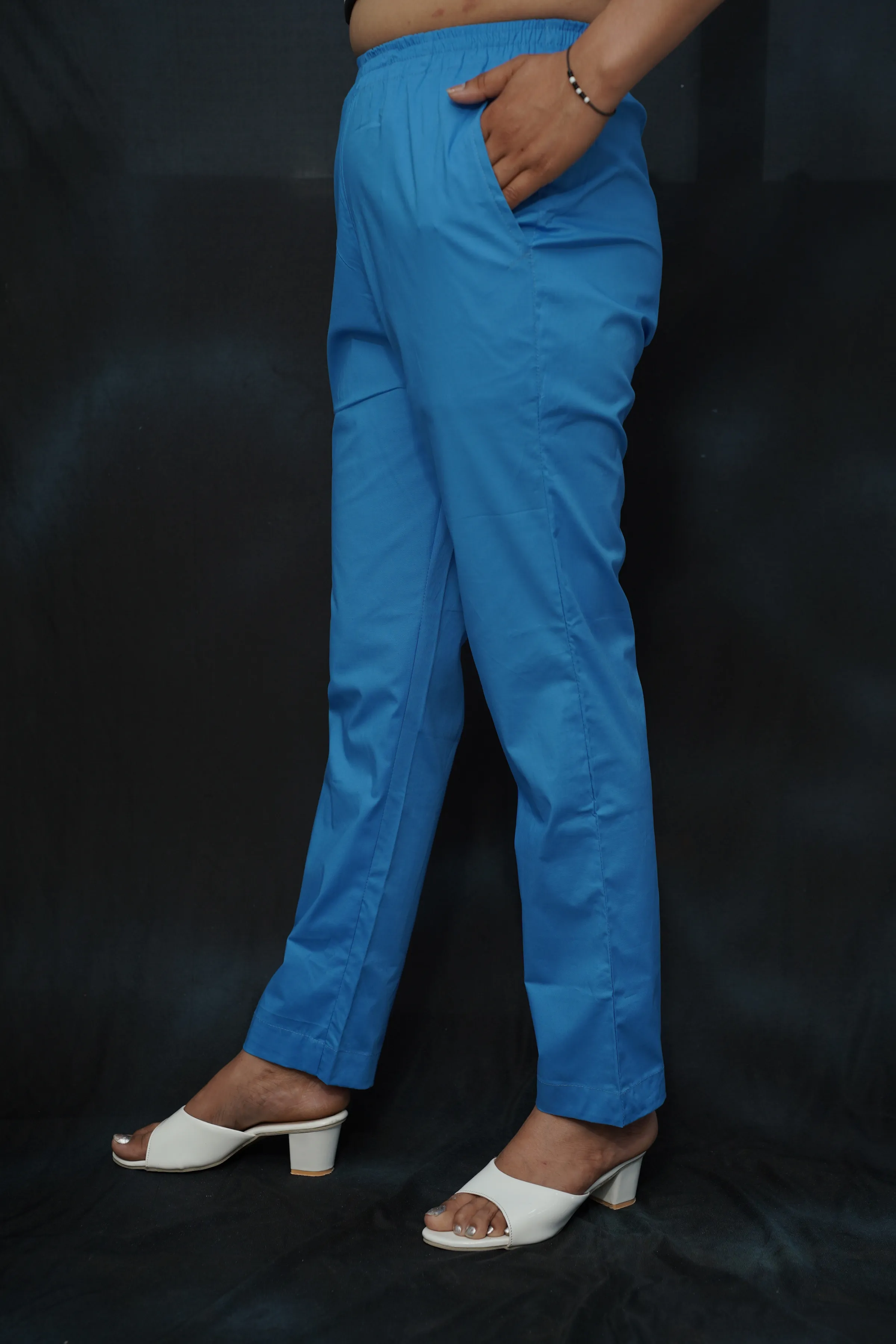 Blue Cotton Kurti Pant