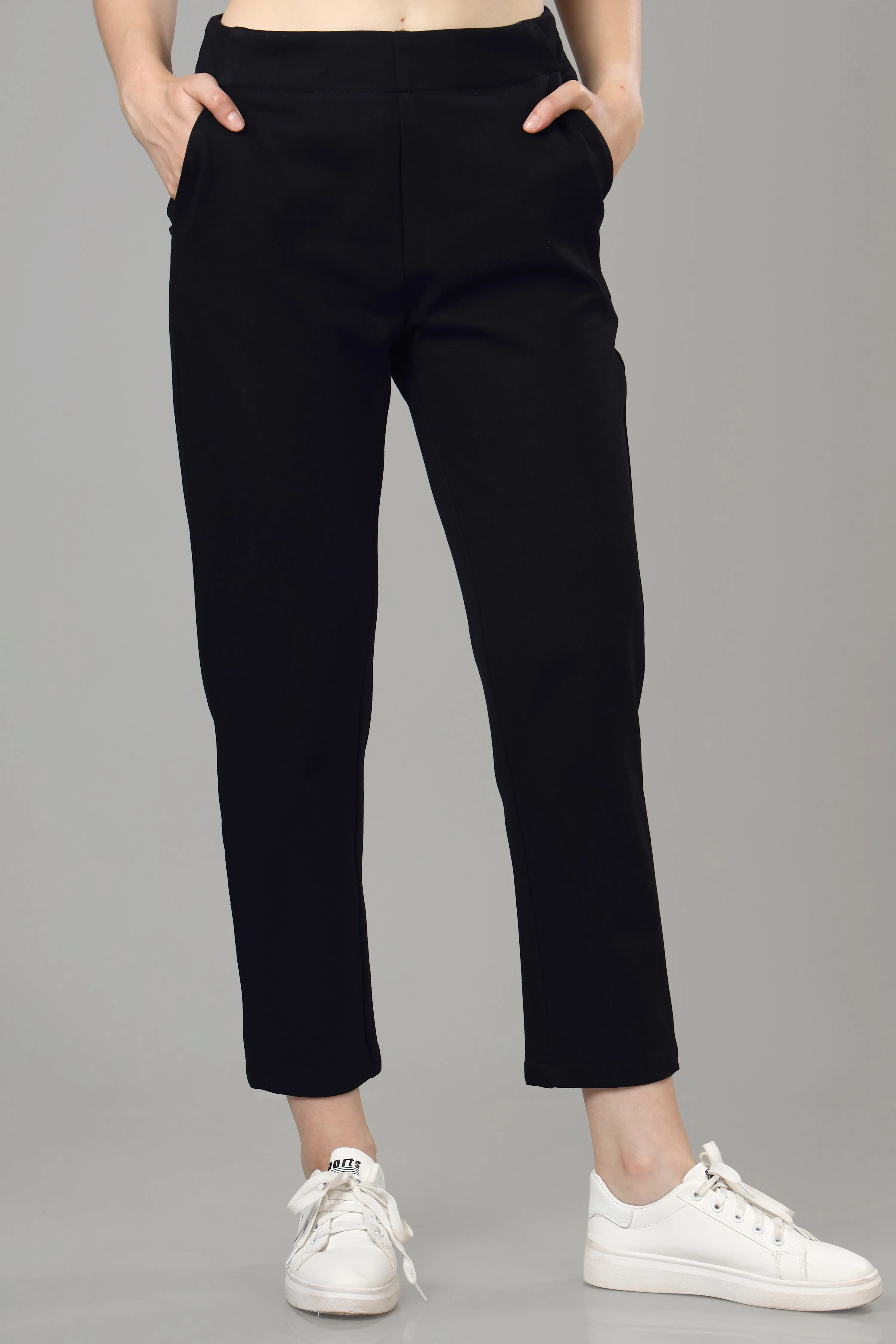 Blue Regular Fit Women's Trousers