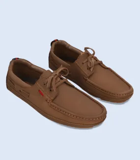 BM5224-BROWN-Men Driving Moccasins