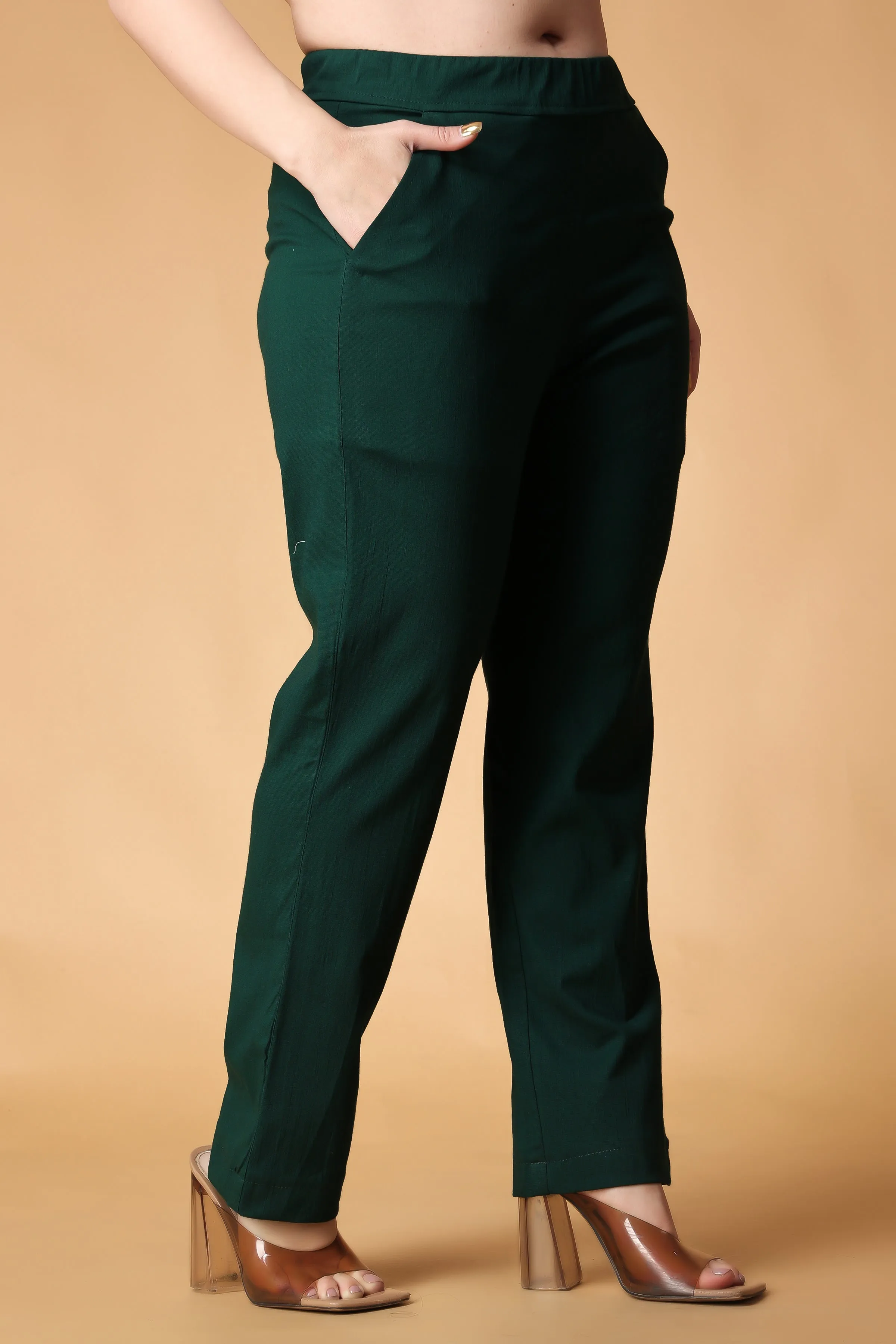 Bottle Green Lycra Pants