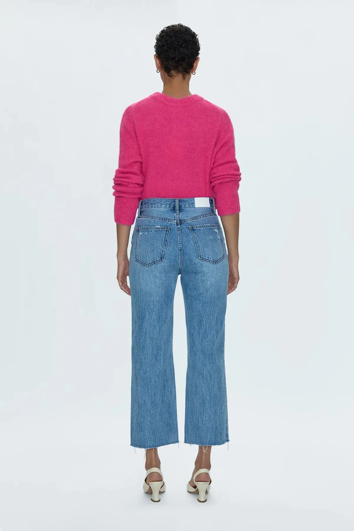 Cassie Super High Rise Straight Crop Jean