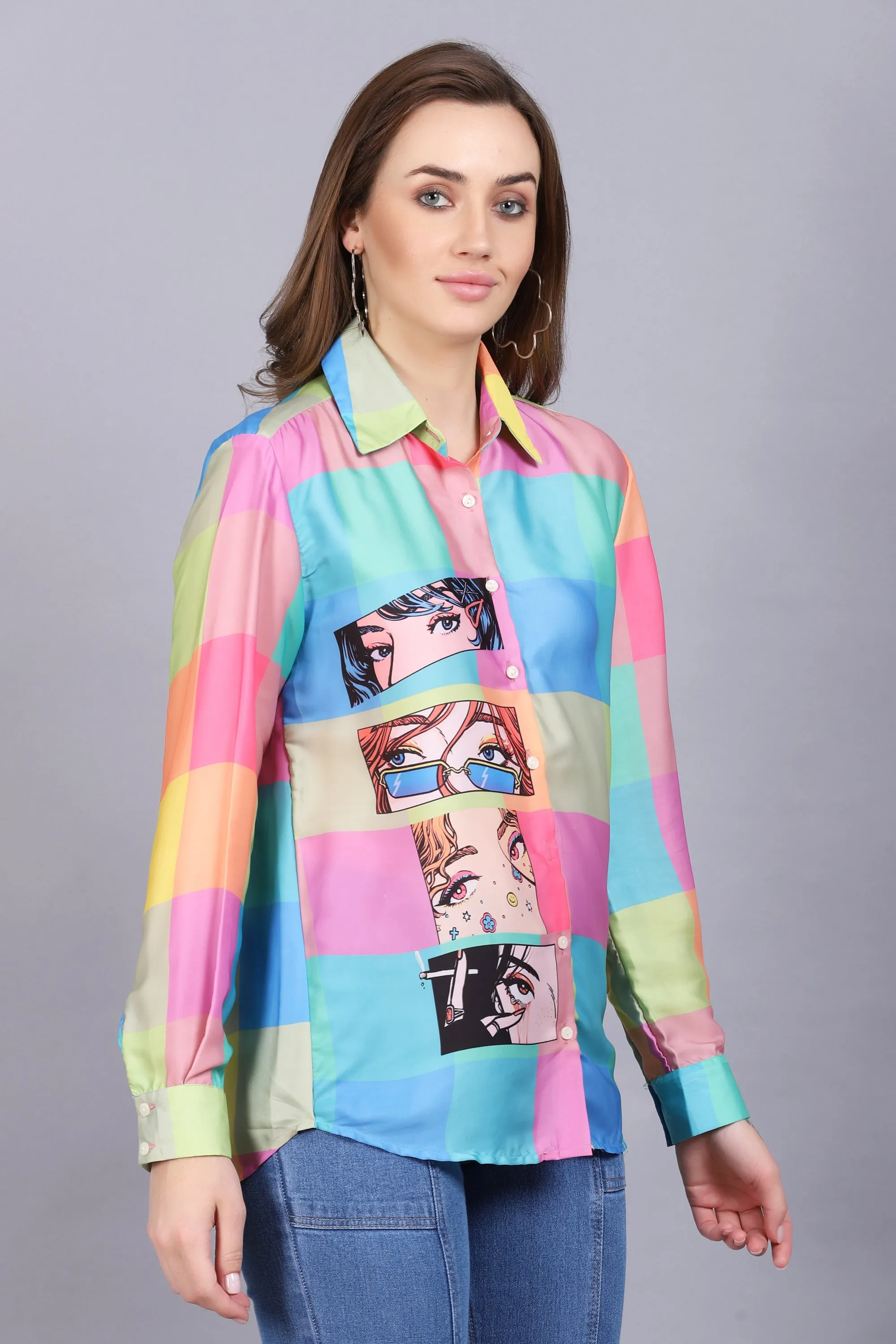 Checked Quirky Shirt For Women