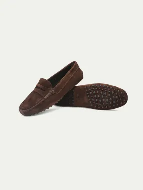 Chocolate Suede Driving Shoes