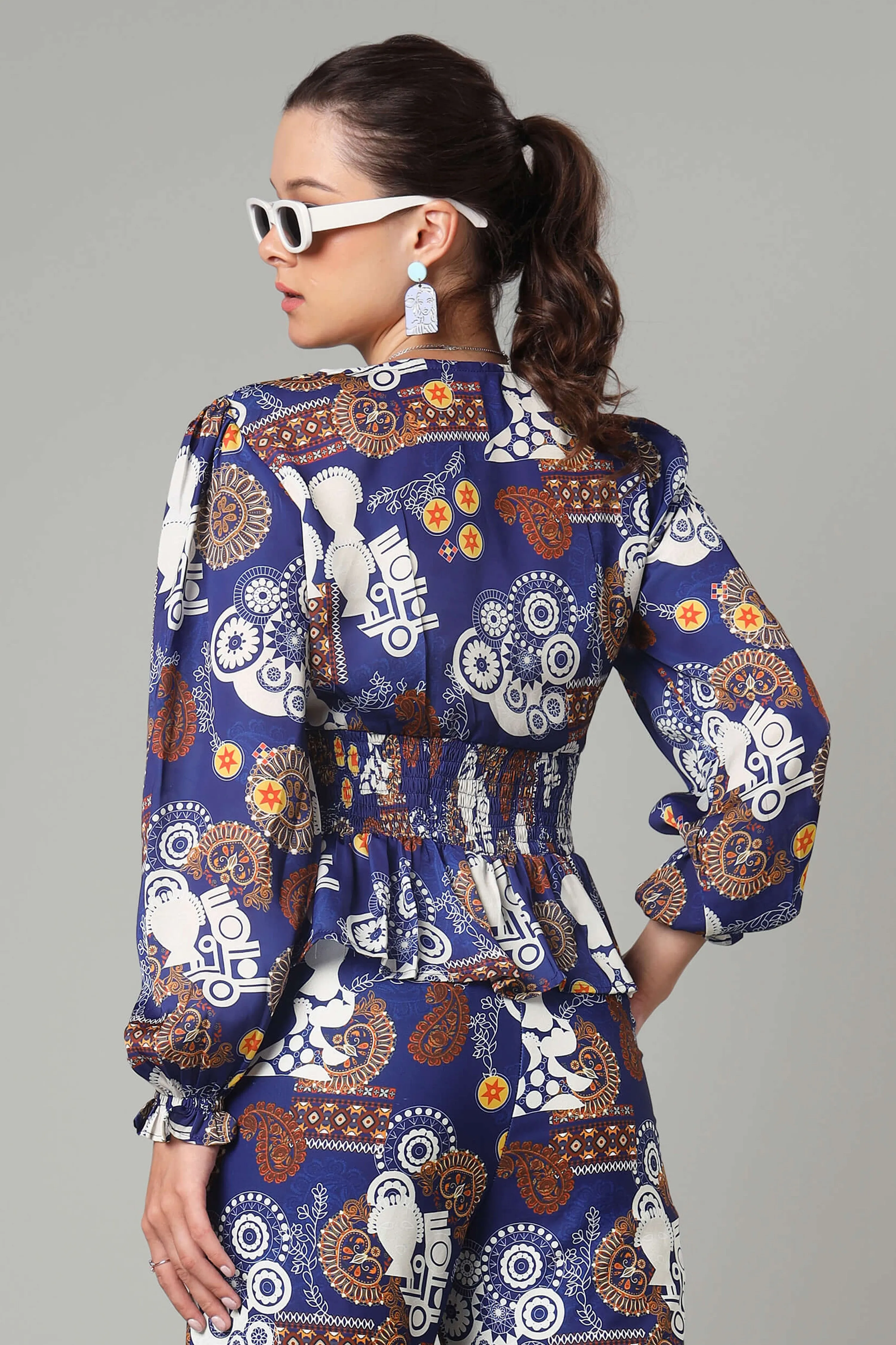 Classy Paisley Smoked Top For Women