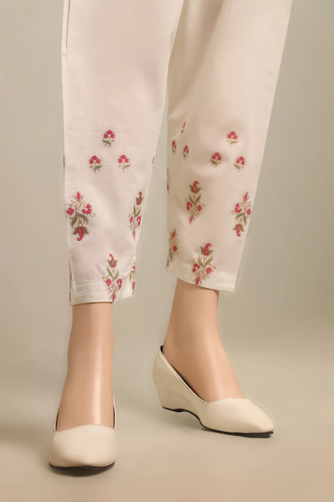 Cotton Jacquard Pants