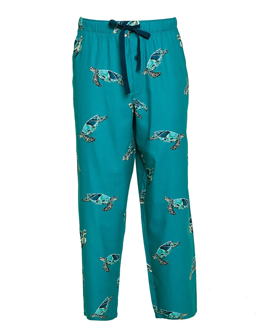 Cove Mens Turtle Print Pyjama Bottoms