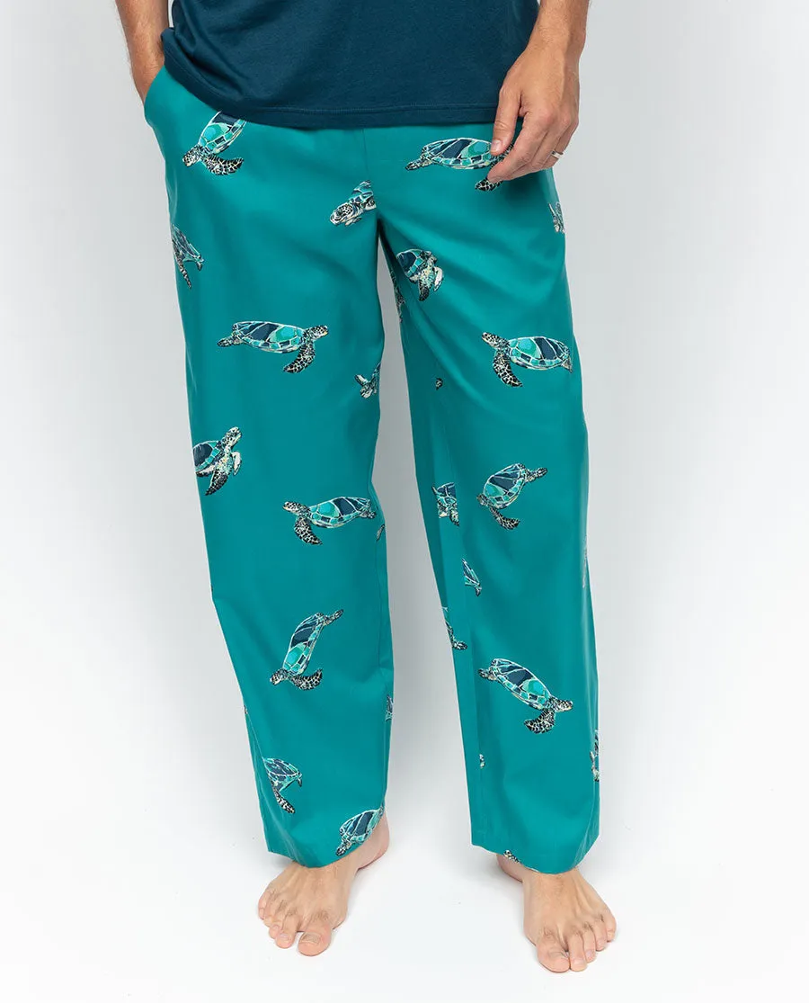 Cove Mens Turtle Print Pyjama Bottoms