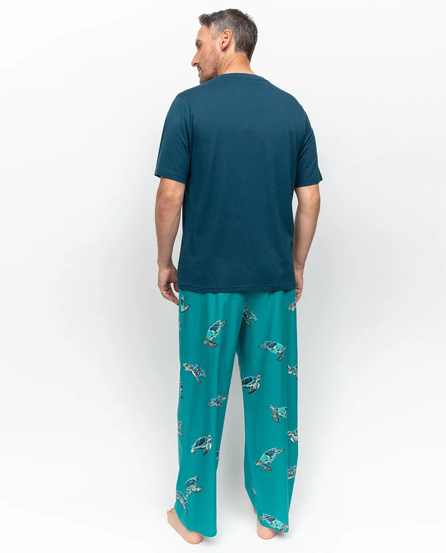 Cove Mens Turtle Print Pyjama Bottoms