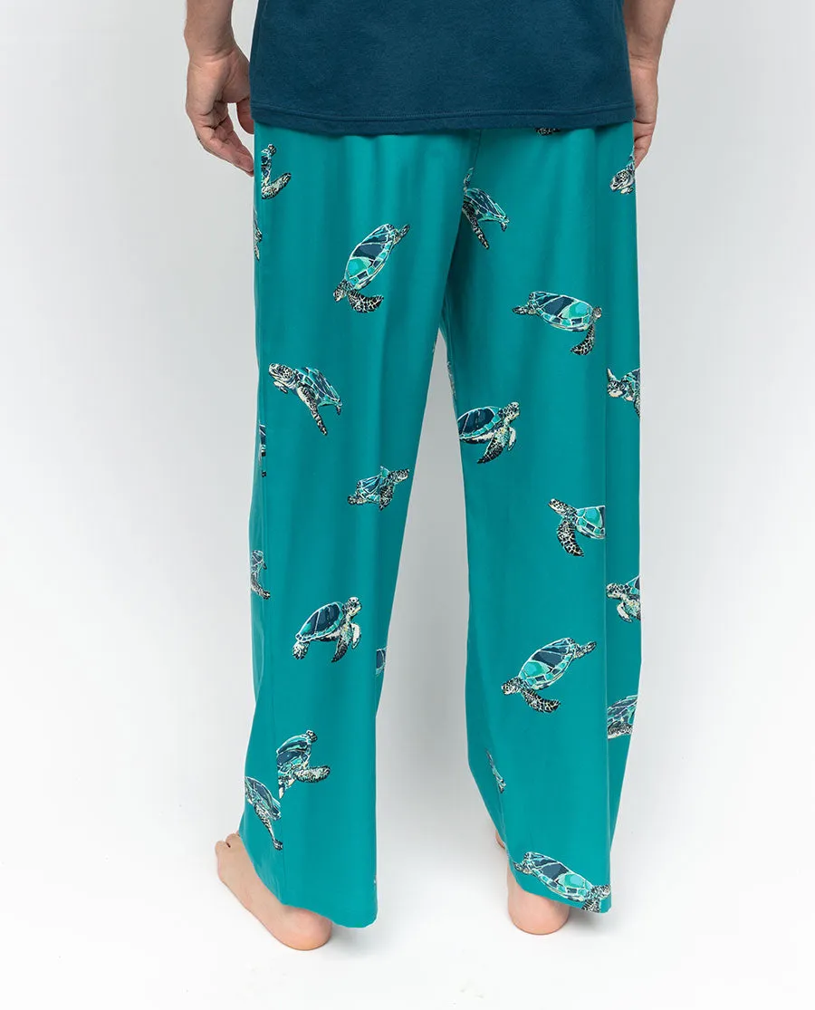 Cove Mens Turtle Print Pyjama Bottoms