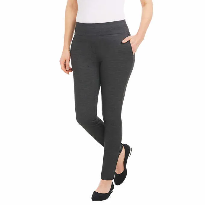 Dalia Women's Pull-On Ponte Pant With Built-in Tummy Control Panel