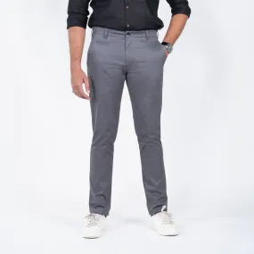 Dark Grey Color Cotton Trouser Pants for Men