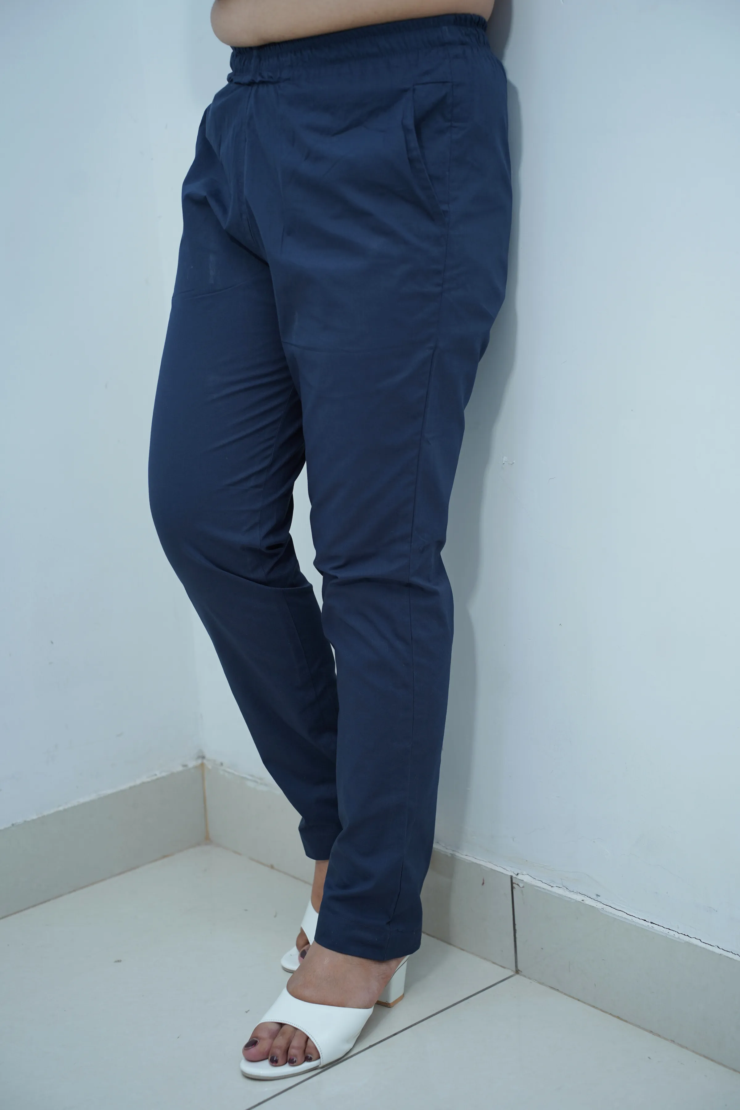 Dark Navy Blue Cotton Kurti Pant