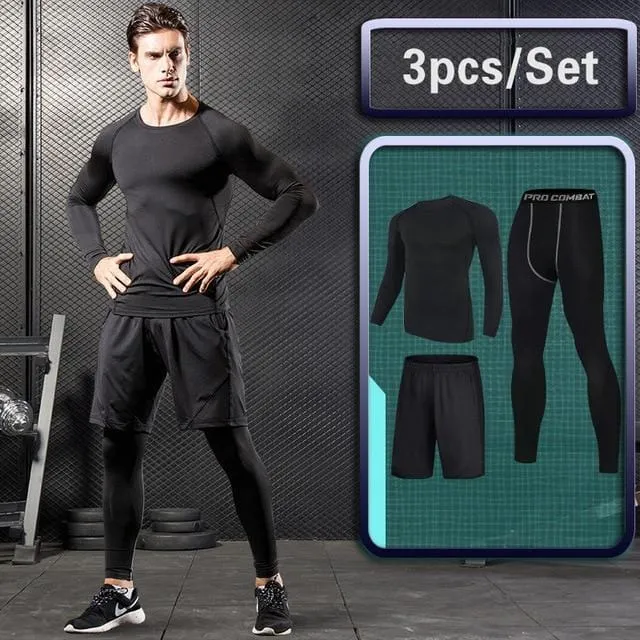 GYM Tights Sports Men's  Sportswear Suits training