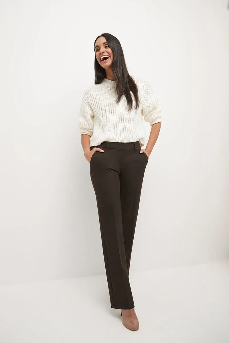 Easy care straight leg trouser dress pants