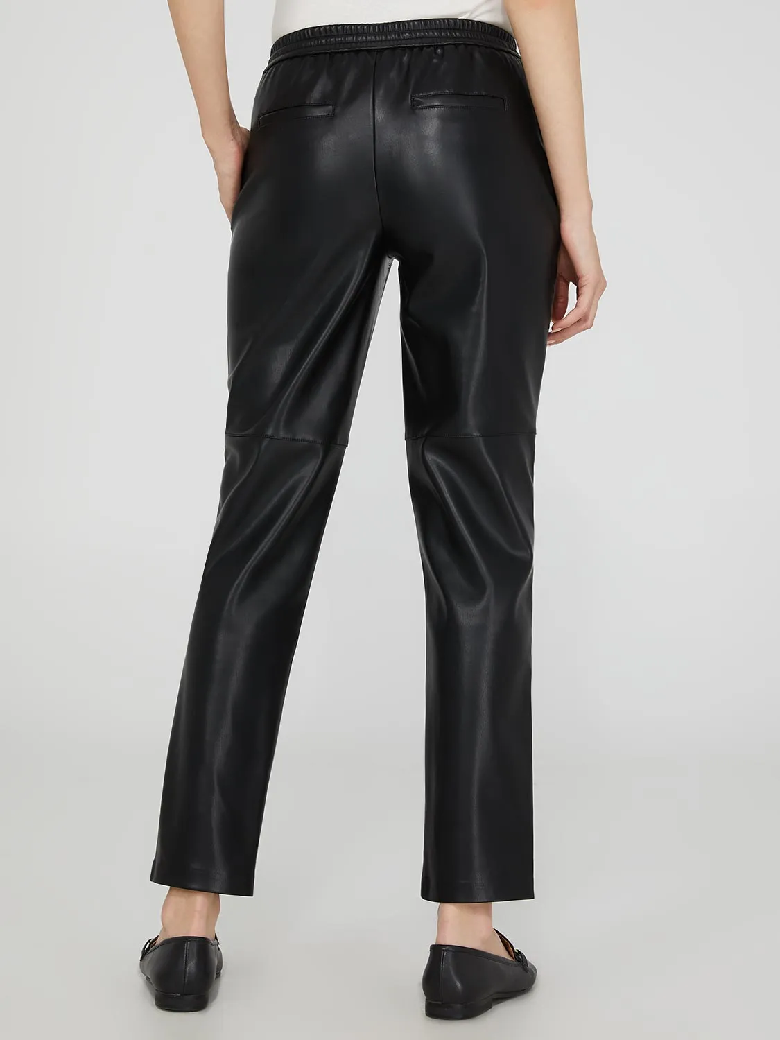 Faux Leather Joggers