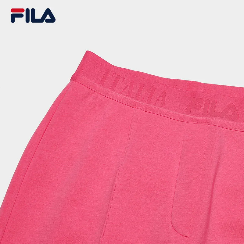 FILA CORE WHITE LINE FILA EMERALD Women's Knit Pants in Pink