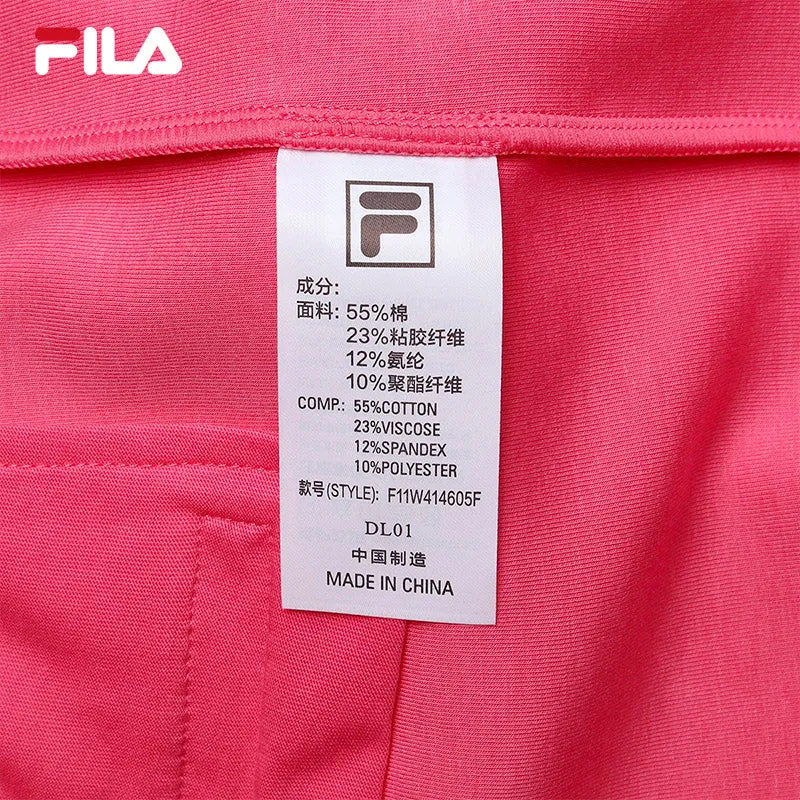 FILA CORE WHITE LINE FILA EMERALD Women's Knit Pants in Pink