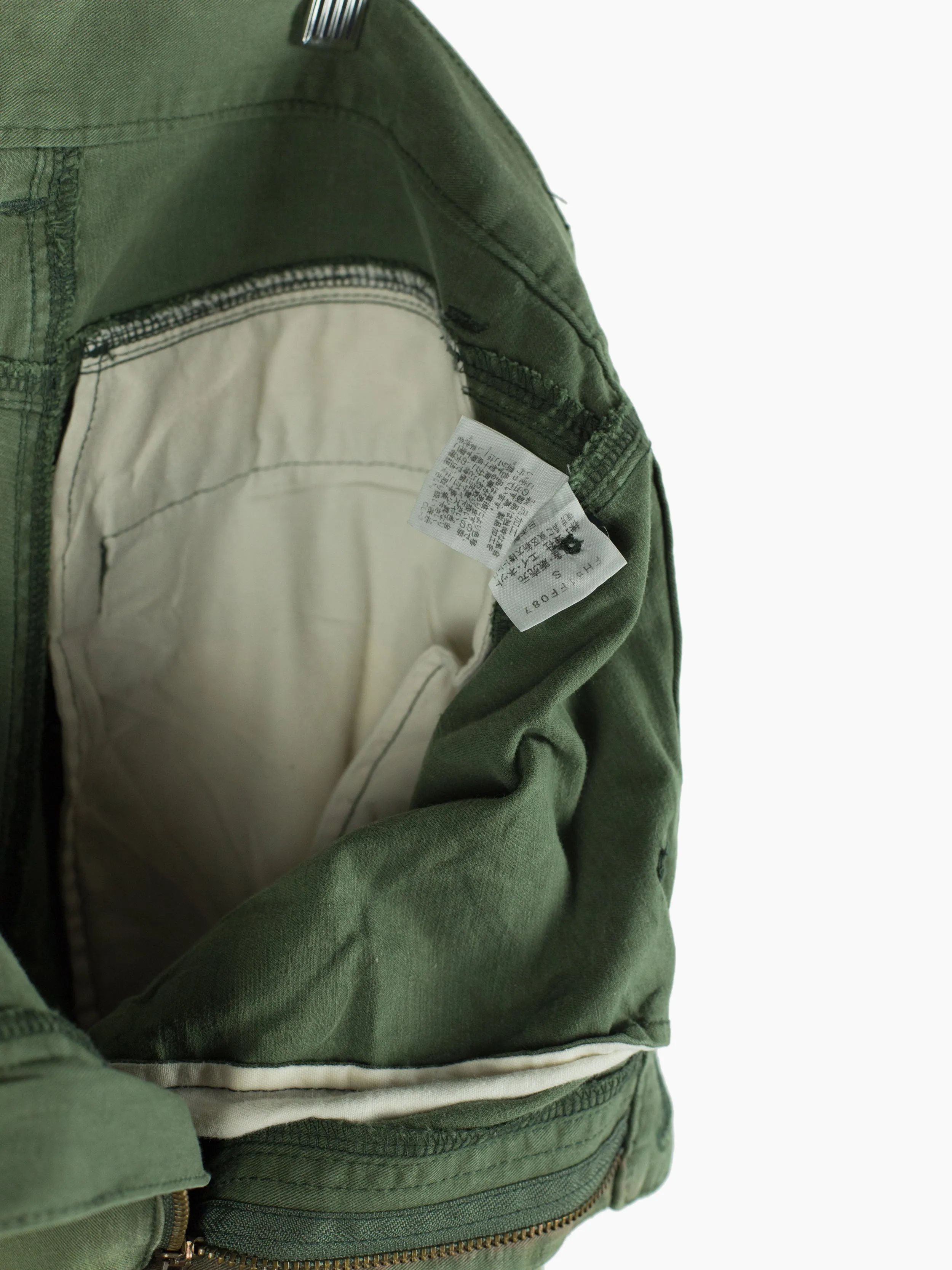 Final Home 90s Olive Zippered Moto Bondage Pant