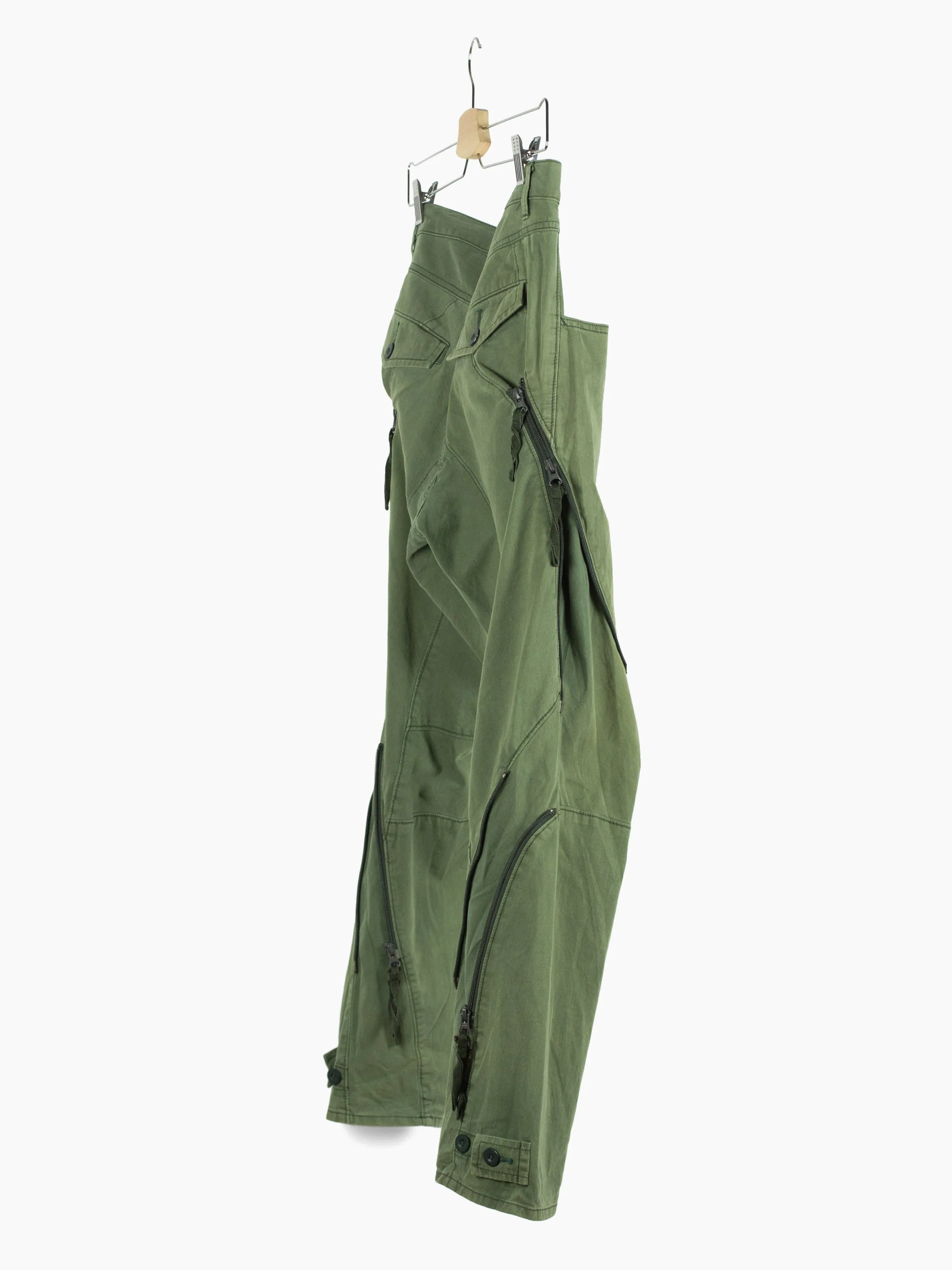 Final Home 90s Olive Zippered Moto Bondage Pant