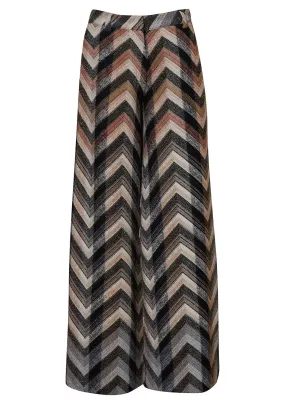 Hairy Wool Chevron Trousers