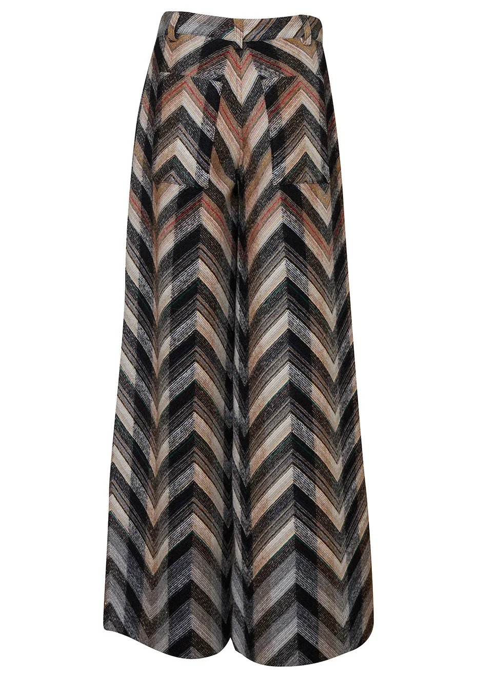 Hairy Wool Chevron Trousers