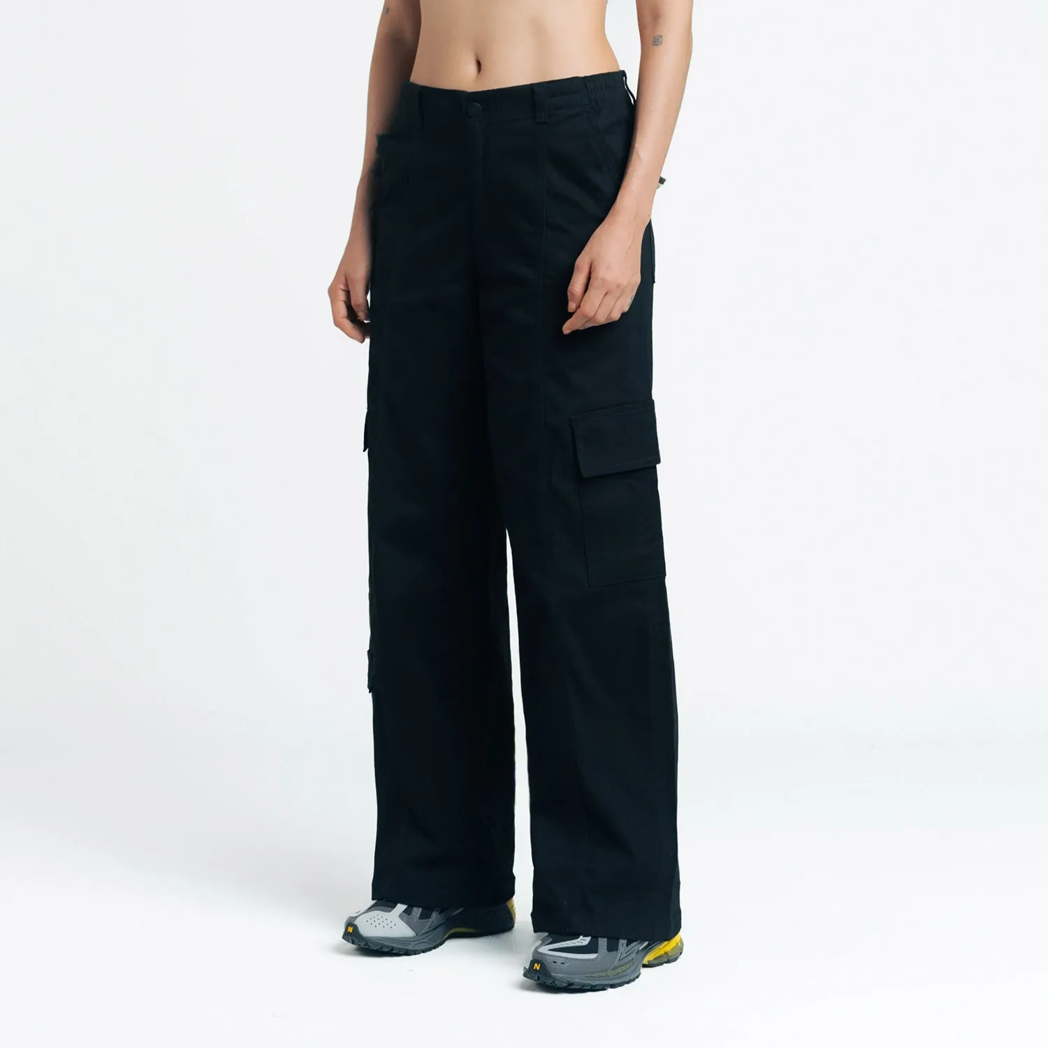 H.E.R. Straight Cargo Pants - Black