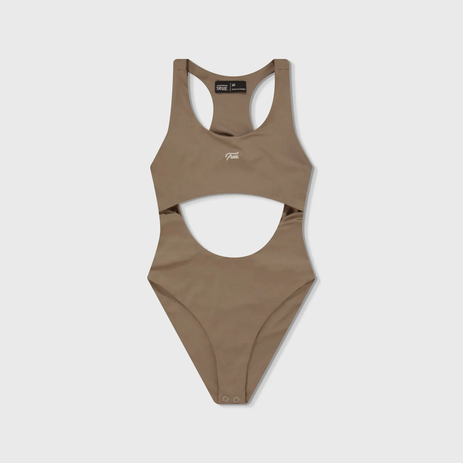 High-Leg Cut-Out Bodysuit - Brown