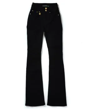 High Rise Flared Jean - Stay Black