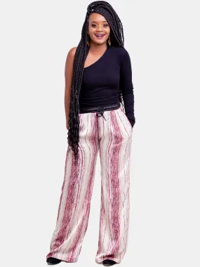 Hijabeefied Long Satin Pants - Peach