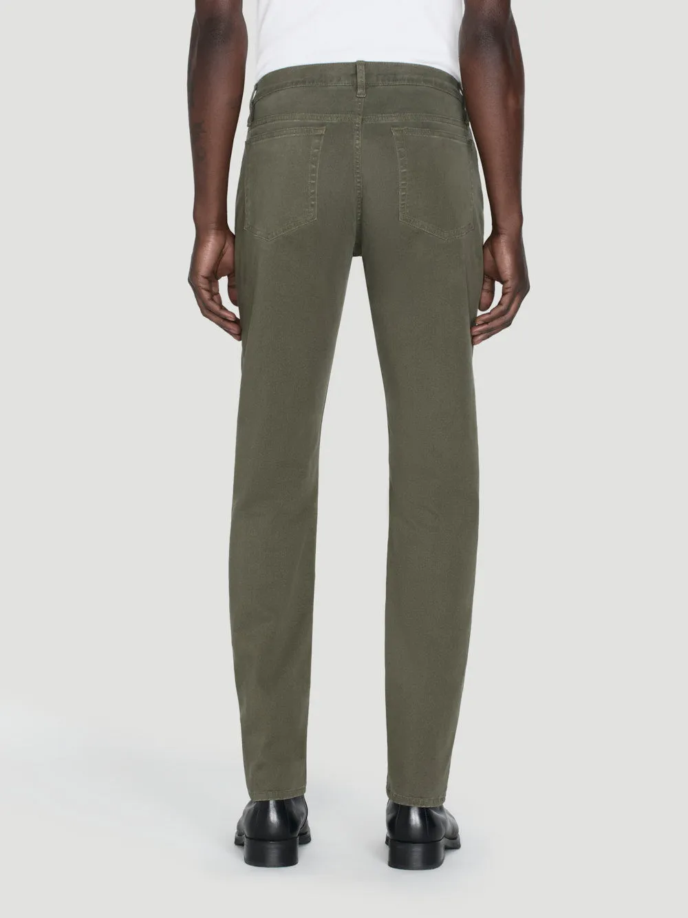 L'Homme Slim Brushed Twill -- Dark Olive