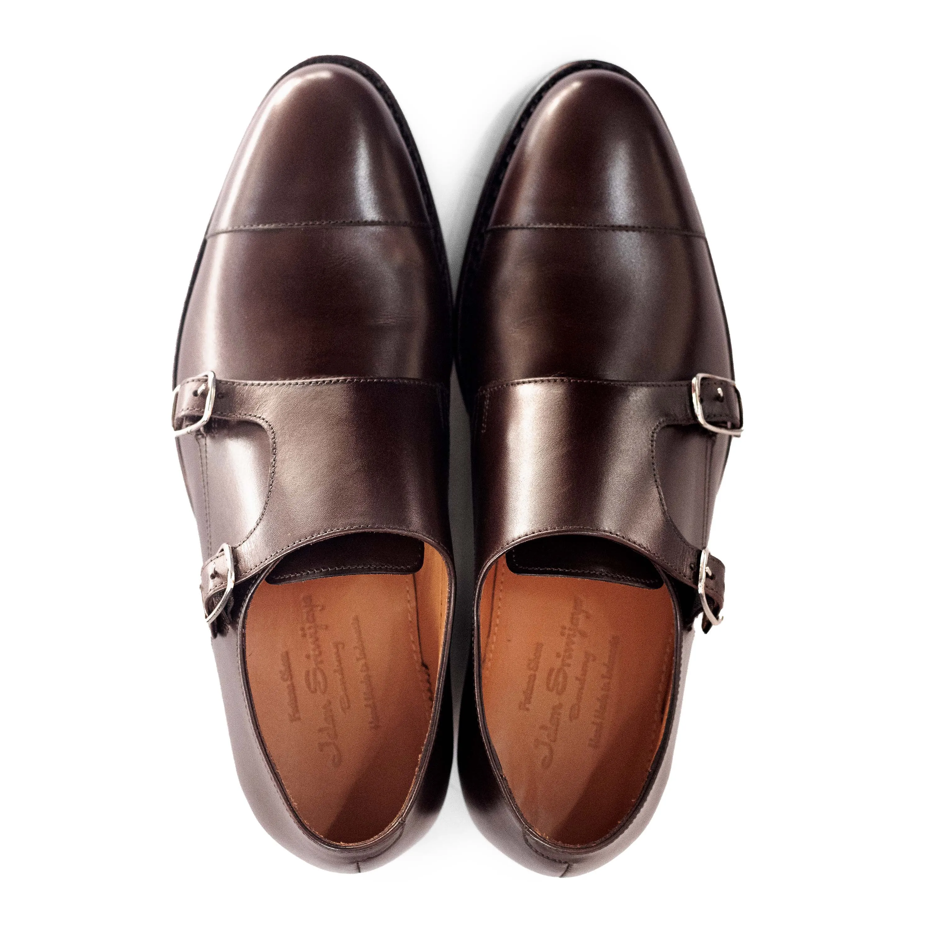 Men's Double Monk Strap / Dark Brown Calf 98374