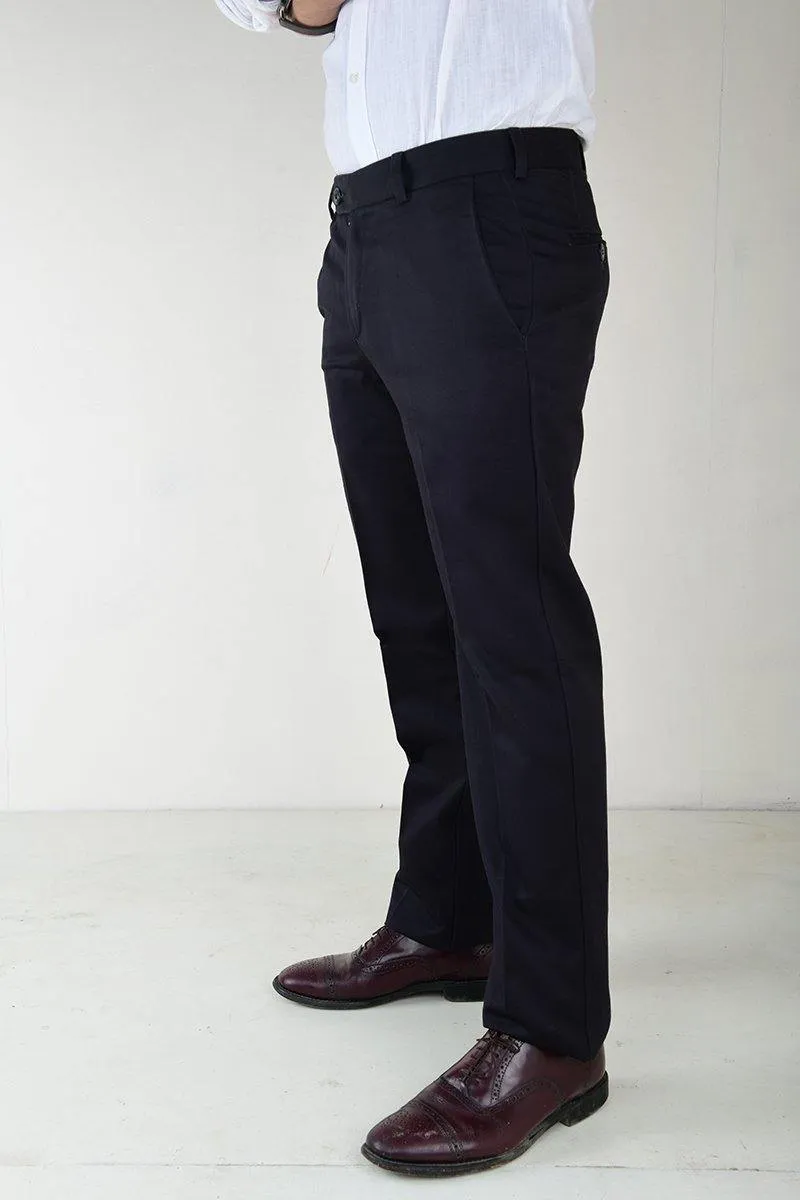 Men's Semi Formal Smart Fit No Iron Cotton Trousers