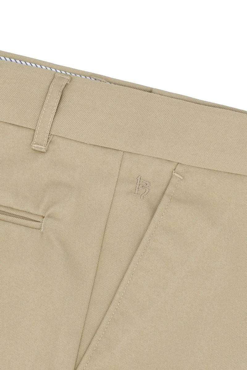 Mens Smart-Fit No-Iron Cotton Trousers - Semi-Formal and Wrinkle-Resistant