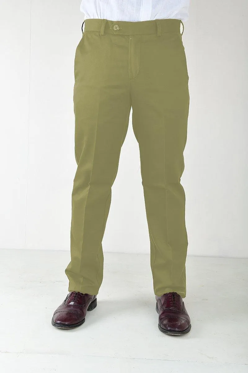 Mens Smart-Fit No-Iron Cotton Trousers - Semi-Formal and Wrinkle-Resistant