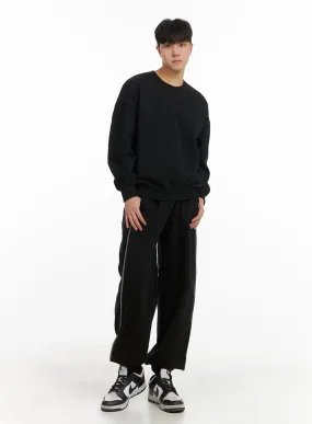 Men's Stitched Detail Jogger Pants IA402