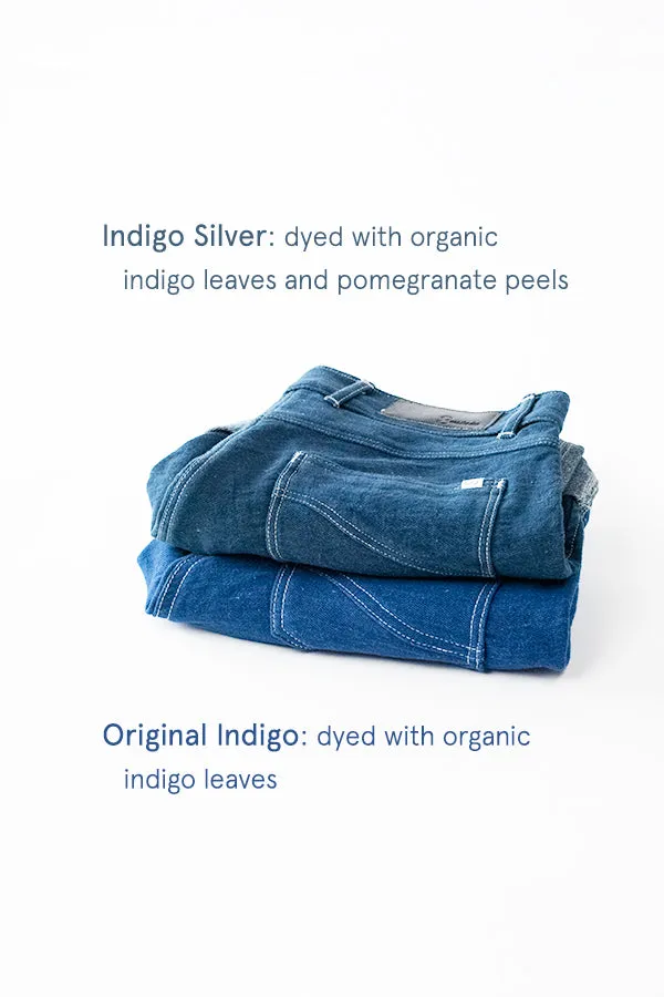 Organic Indigo Leaf Dyed Jean Shorts