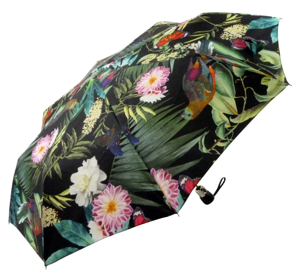 Parapluie pliant Jungle Bird NoirGuy de Jean