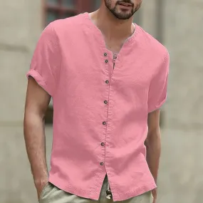 Pink Retro-style Holiday Shirt For Men