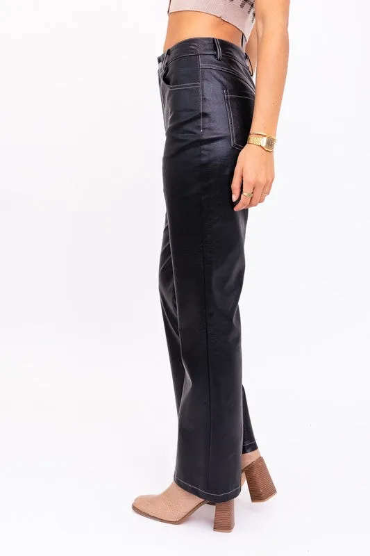 PU Leather Pants by LE LIS