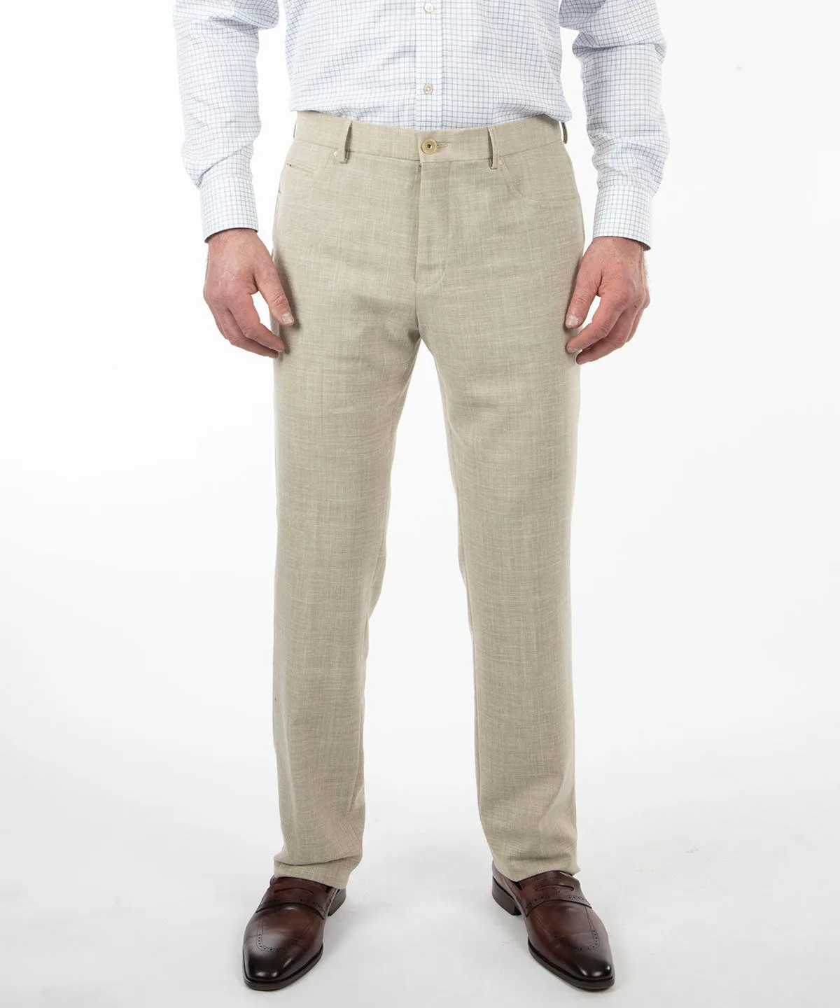 Signature Bi-Stretch Performance Linen 5-Pocket Pants