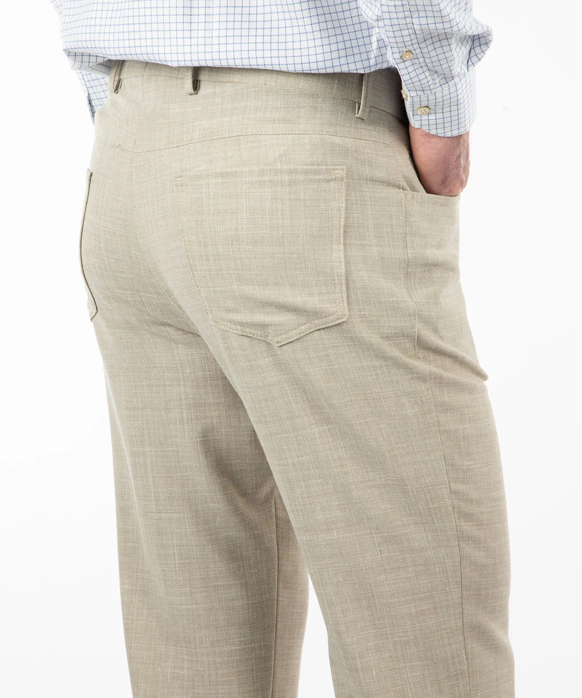 Signature Bi-Stretch Performance Linen 5-Pocket Pants